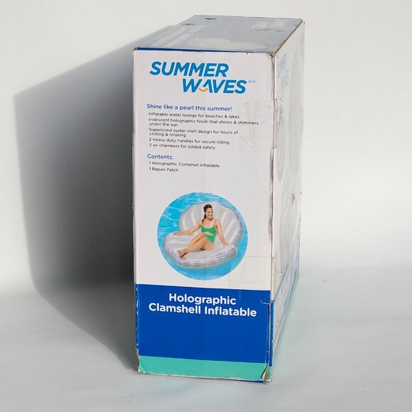 Clamshell Ride-On Lake Inflatable Float/Lounger BNIP FUNSICLE Iridescent - Picture 7 of 7
